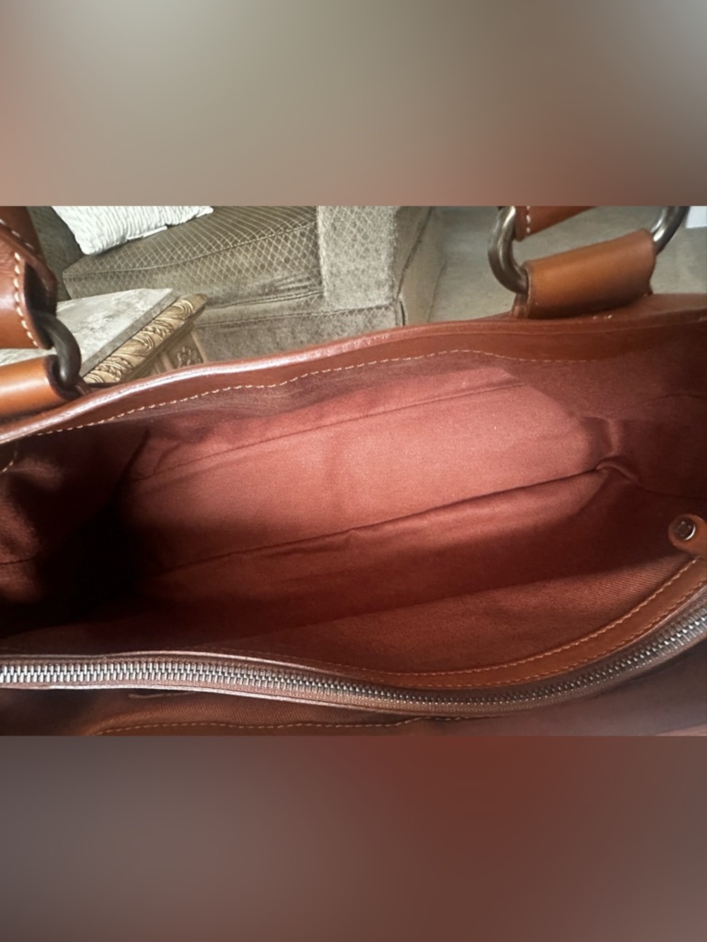 CÉLINE Boogie Bag Cognac Leather Satchel | Vintage Old Céline | Michael Kors Era - Picture 8 of 14